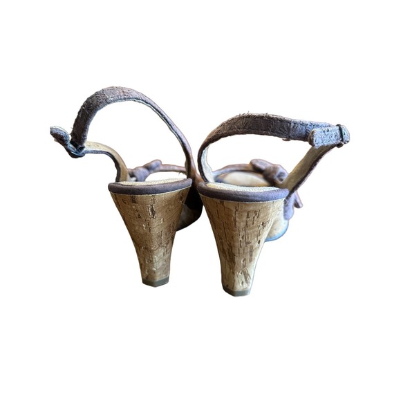 ROCKET DOG-SUEDE-PLATFORM HEELS-ADJUSTABLE BUCKLE STRAP SIZE 6 - Picture 2 of 10